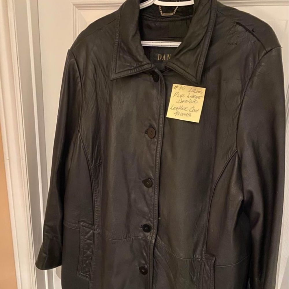🧥RARE🧥DANIER UNISEX LEATHER TRENCH COAT